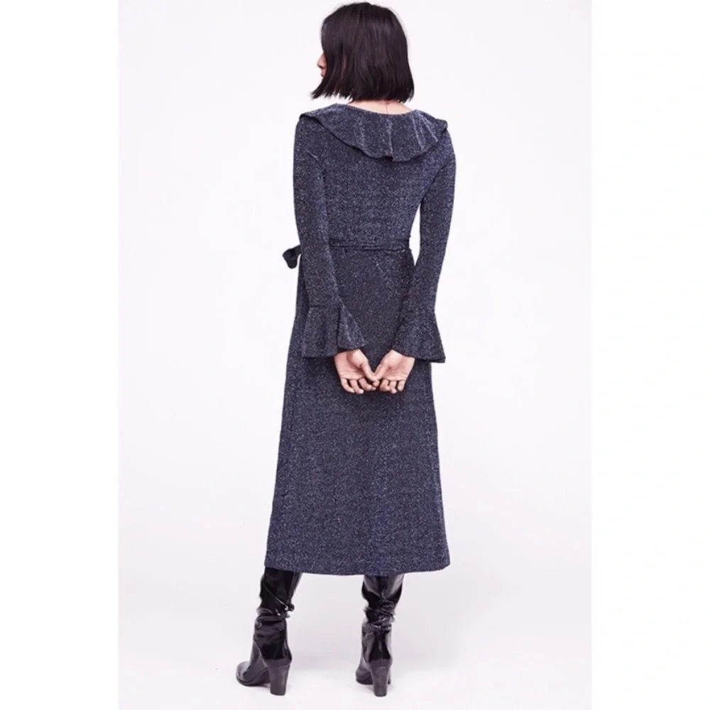 Free People One More Time Lurex Wrap Dress